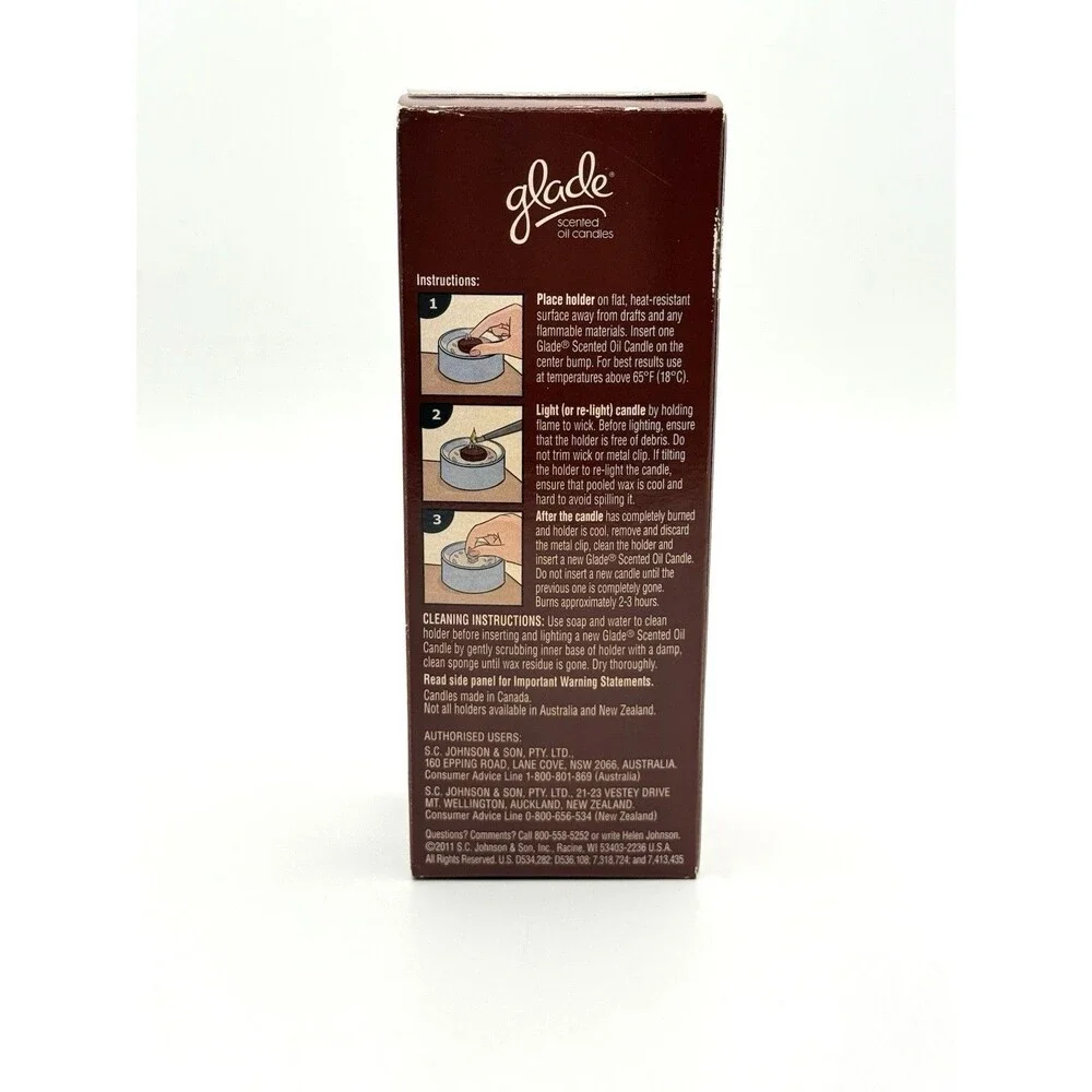 GLADE Scented Oil Candle 4 Refills HOLIDAY BAKING - Christmas DISCONTINUED RARE!